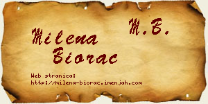 Milena Biorac vizit kartica